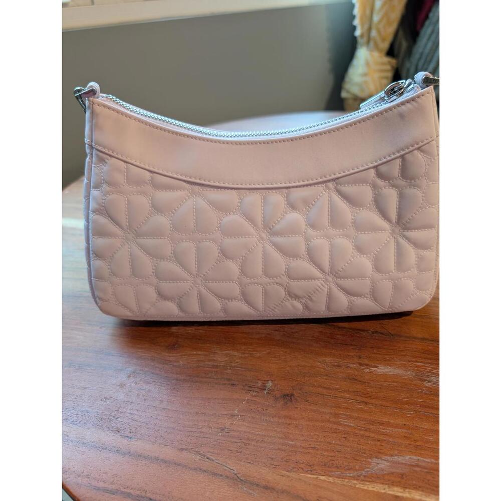 Kate Spade Quilted Light Pink Leather Crossbody Bag with Chain Strap NWT - Picture 3 of 9